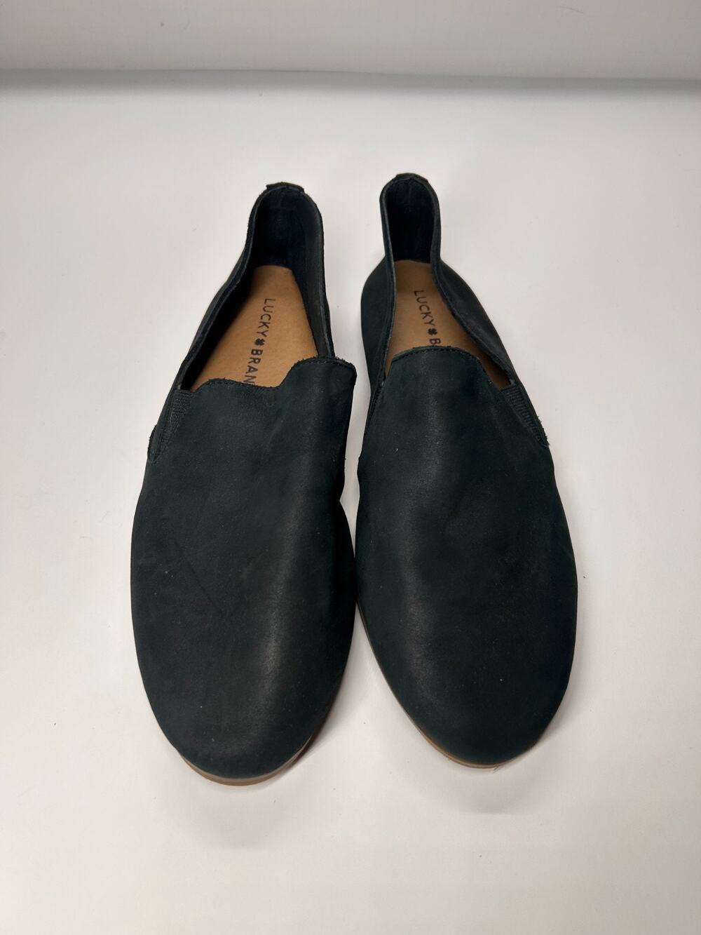 LUCKY BRAND Women’s Loafer/Slip-on, Black w/small heel, Size 8 Pre-Owned